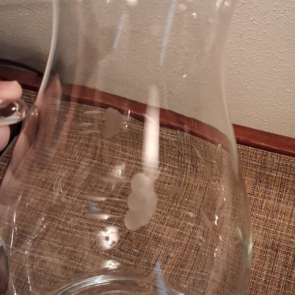 Princess House Heritage Crystal Pitcher 10 in tall, 4 1/2  inches width Etched - Picture 10 of 11